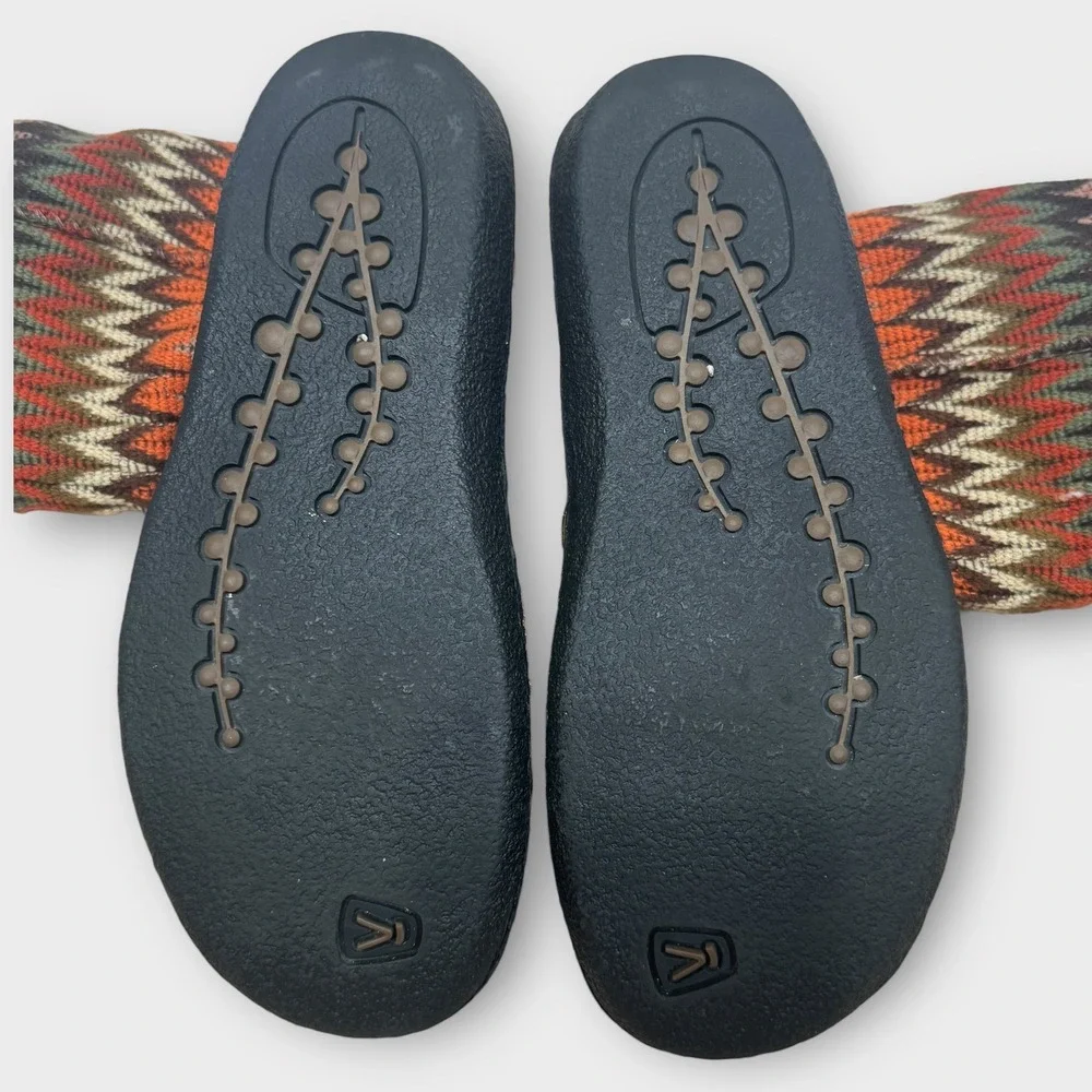 Keen Auburn Navajo Boots Sweater Suede Fur Lining Wool Knit Cozy Soft Winter 8